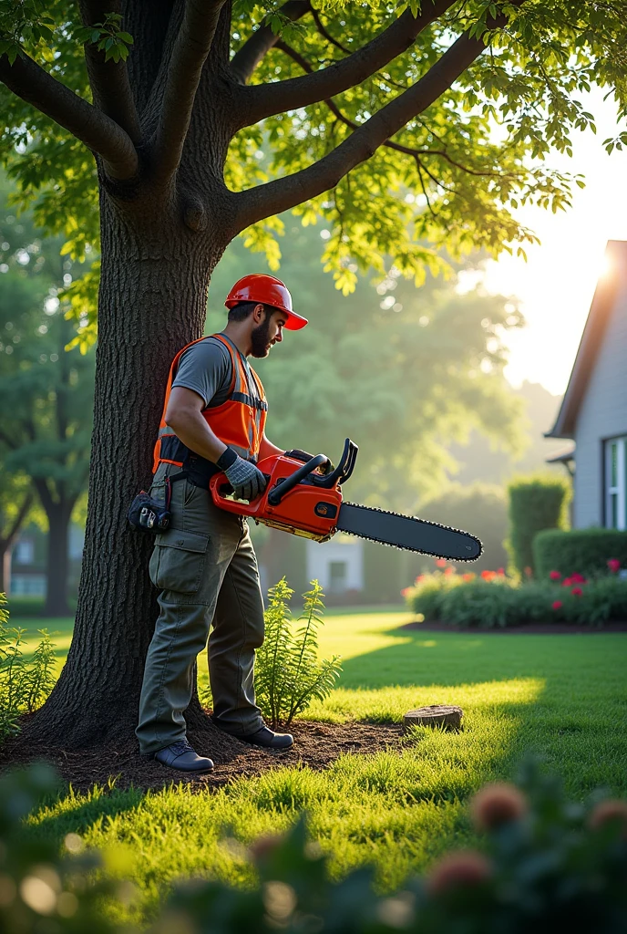  Flyer for a landscaping company cutting trees