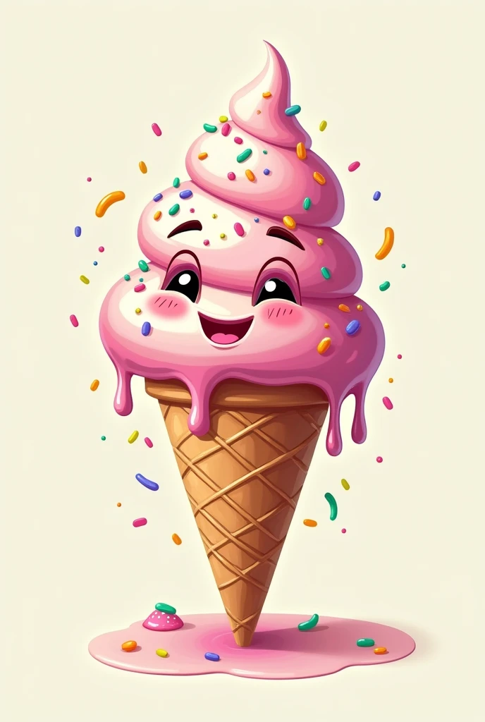 Decorated ice cream logo for sales