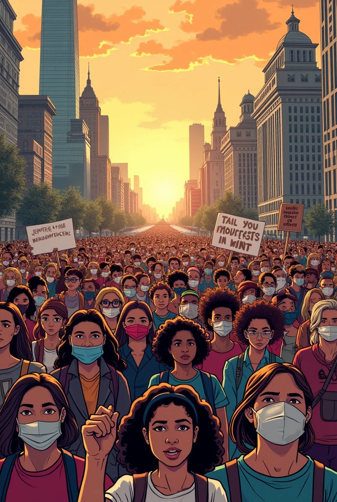 create a comic about popular movements