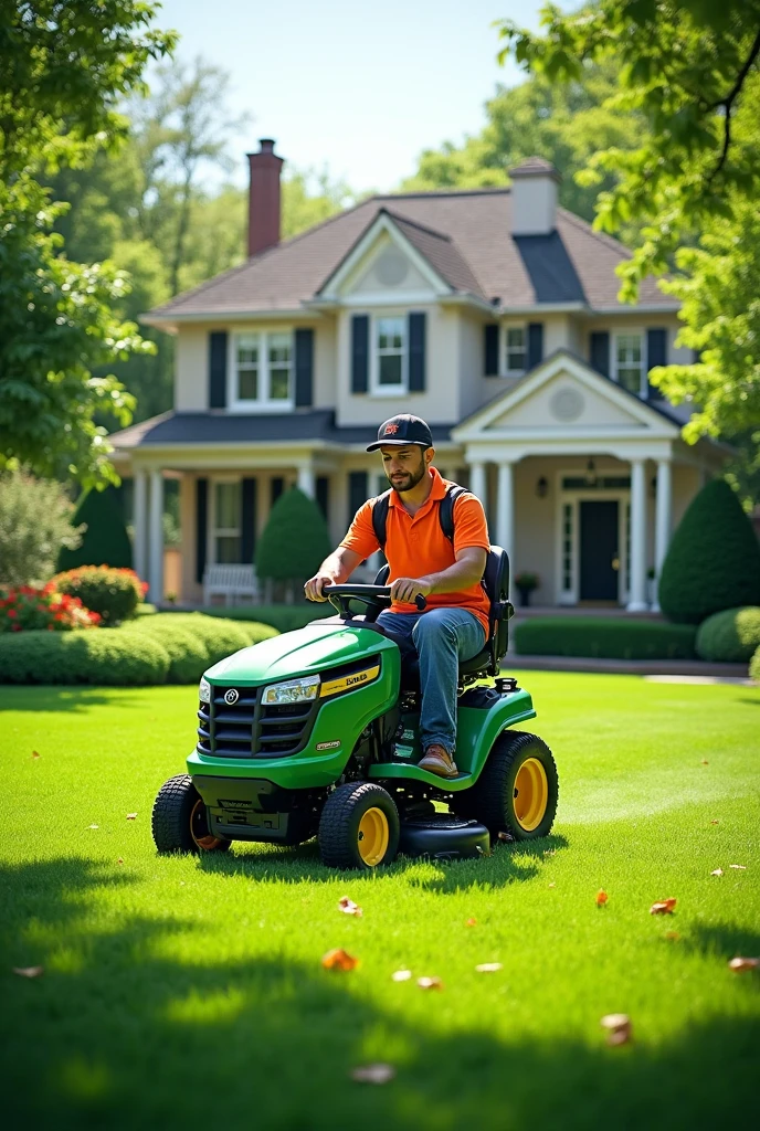  Flyer for landscaping company cleaning cut grass