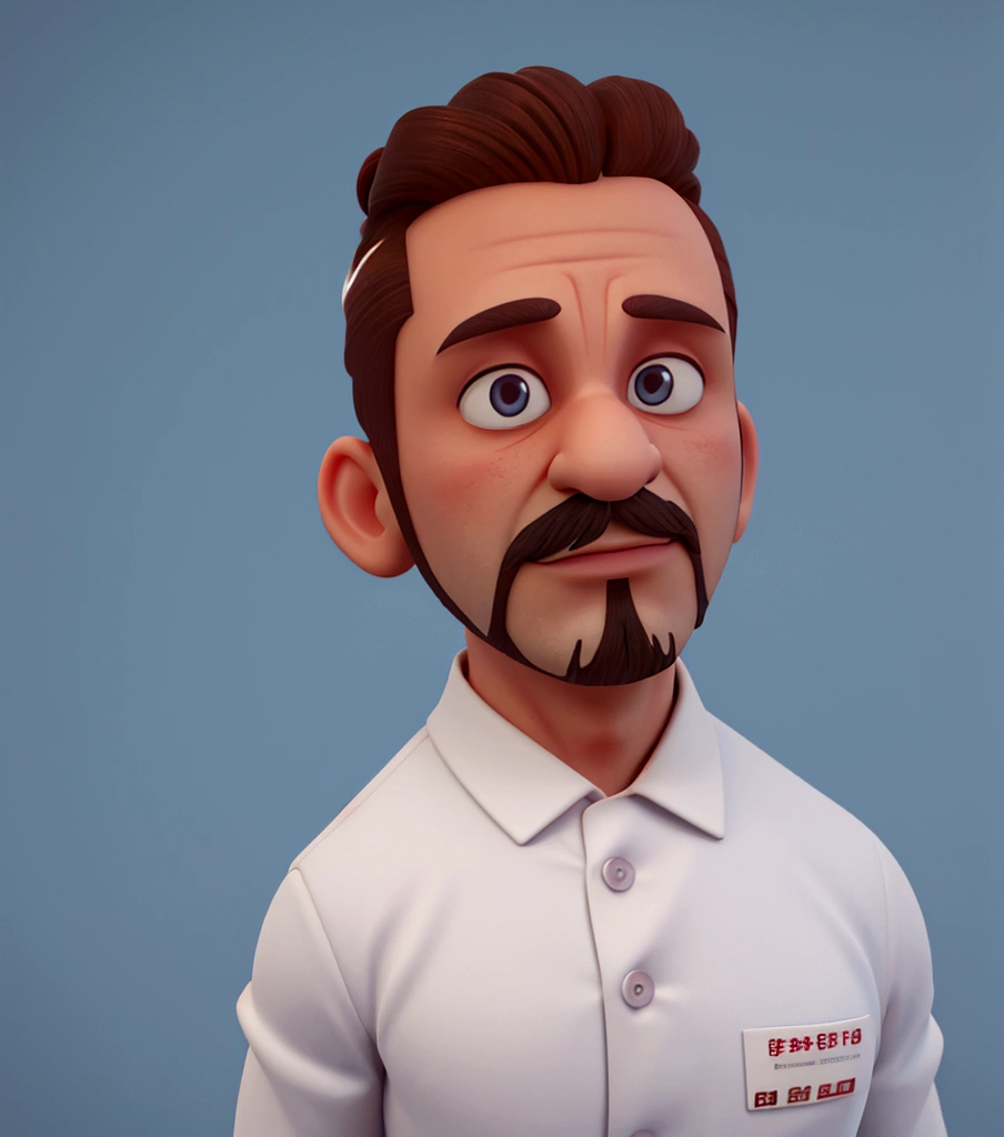 Cartoon character of a man in a white shirt, animation character, stylized character, animation style rendering, 3d stylized, Arnold Maya rendering, Stylized 3D rendering, toon render screenshot, 3d character, 3d character, Stylized 3D rendering, 3D character rendering, cartoon character, Personagem de close up, character posing, (Pixar-style) (master part:1.2) (bokeh) (best qualityer) (skin detailed) (detailed texture) (8k) (Argilla) (cinematic lighting) (sharp focus