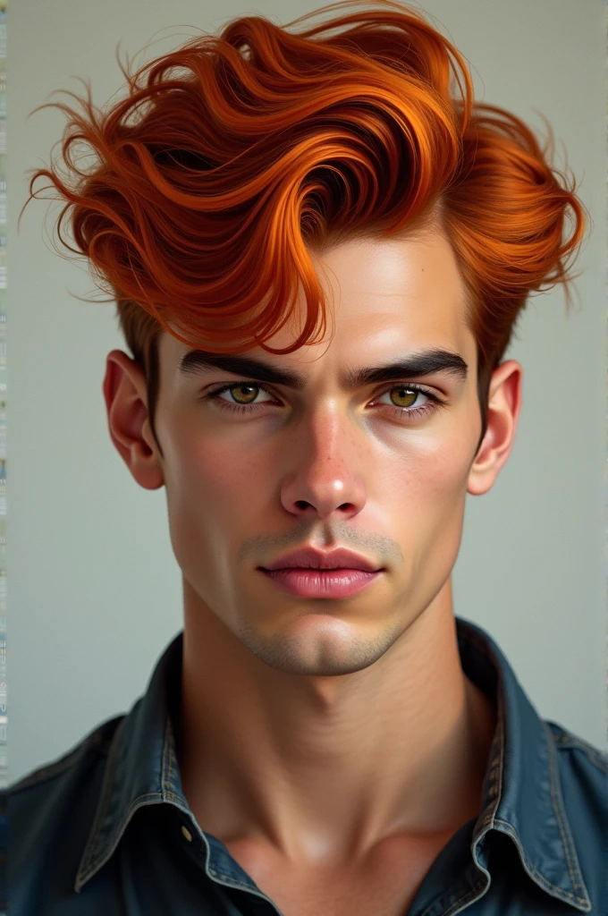 Young handsome man with fiery hair