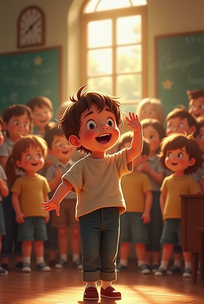 Now a child raises his hand