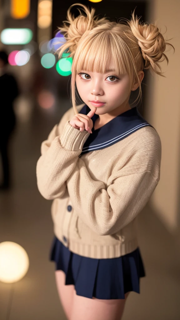 ((a blond、Himiko Toga、Dark eye shadow、Dark eyeliner、Patsun、Twin-tailed、Bun head、tthin eyebrows、Flashy kimono、innocent smiles))、NSFW、masterpiece、top-quality、hightquality、magnifica、Beautiful fece、hight resolution、Very high resolution、Raw photo、Best Illustration、hyper realisitic、1girl in、realisitic、The ultra-detailliert、Photorealsitic、incredibly absurdness、a closeup、Floating hair、Soft light、Cinema Lights、Film grain、full body Esbian、depth of fields、blurry backround、bokeh dof:1.4、eyes focus、85mmレンズ、professionally lit、lensflare、Luminous particles:0.6、Professional Writing、portlate:0.6、Photon mapping、Radio City、physically-based renderingt、a japanese girl、sexual excitement:1.5、Lifelike face、Realistic body、real looking skin、huge-breasted:1.3、well-styled、camel's toe、light skinned:1.1、cute little:1.5
