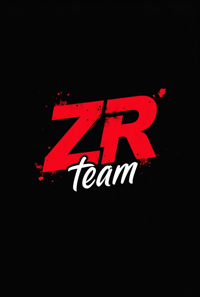 make a t-shirt with the symbol "ZR team" sport in black and red jiu-jitsu 