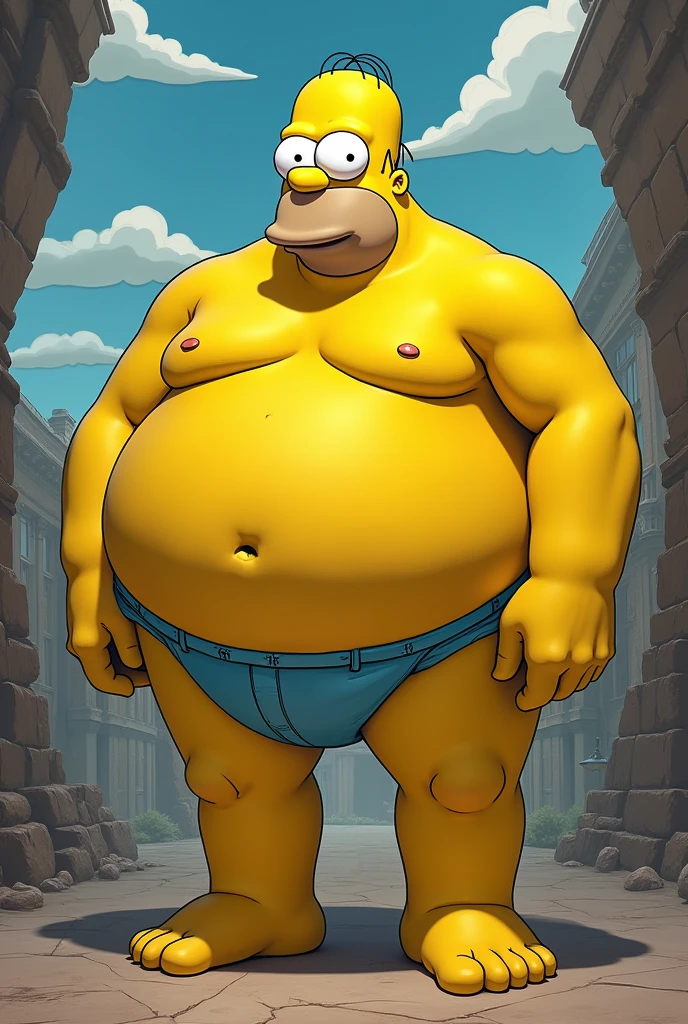 Homer Simpson xxx without clothes endowed