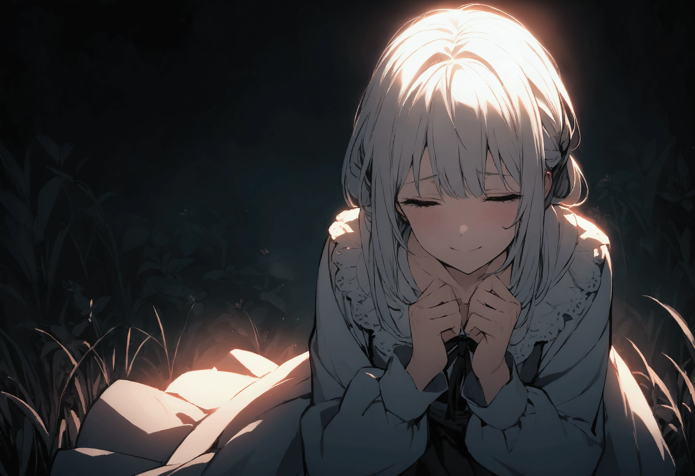(Highly detailed CG Unity 8k wallpaper), Outdoor Garden,Beautiful young woman,skirt, full_body, dramatic, バックLight, Light, Volumetric Lighting, Delicate face, Simple Background、Unrequited love feelings、Emotions hidden behind a smile、The expression of pain that cannot be conveyed、