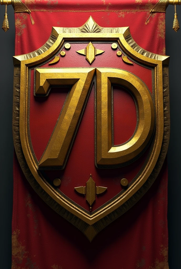 shields for teams that say 7D and like a golden and larger style the smaller 7D