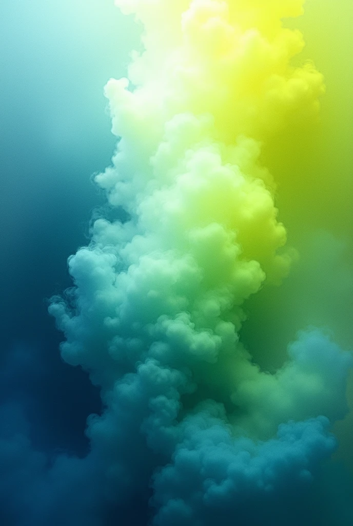 Navy blue, Apple green and fluorescent yellow in smoke and watercolor effect