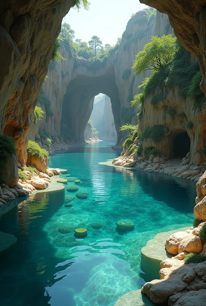 A hidden gem,Home to sparkling twin crystal pools and mysterious cave paintings. 4K