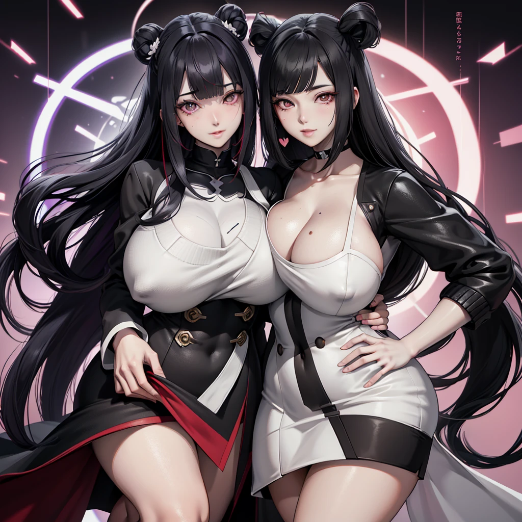 Black Hair, Long eyelashes, 淡淡的Smile, ivory, Horizontal hair, multicoloRed hair, Colored undercoat, Red hair, Hairpin, mole under eyes, Incompatible students, Empty eyes, Empty eyes, Dilated pupils, Heart-shaped pupil, Smile, shadow, Relief, Depth of Field, Motion Blur, brightness, Color gamut, Anime style, 8K, Super Detail, best quality, Ultra HD, 8K