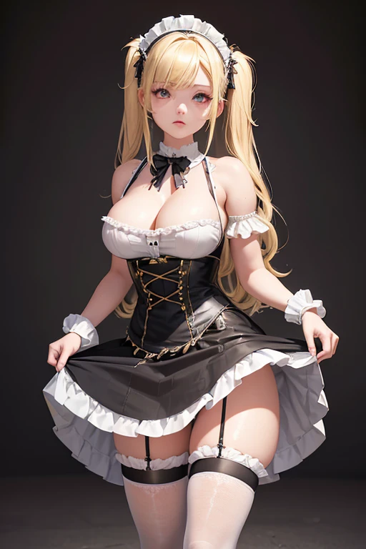  girl dressed as a maid with big breasts. (Gothic style) ripped skirt golden body ratio messy blonde hair (internal open feet) (Highly detailed CG Unity 8k wallpaper) big breasts ripped skirt ruddy and shy Ed Blinkey America&#39;The most beautiful body art., Atey Ghailan, painting by Jeremy Professional Gorgeous Mann, Greg Manches, Antonio Moro, Art Station Trends, CGSOC IETY TRENDS, Intricate, high detailed, necessary, dramatic realism art, CG, 3D, 8k 4k