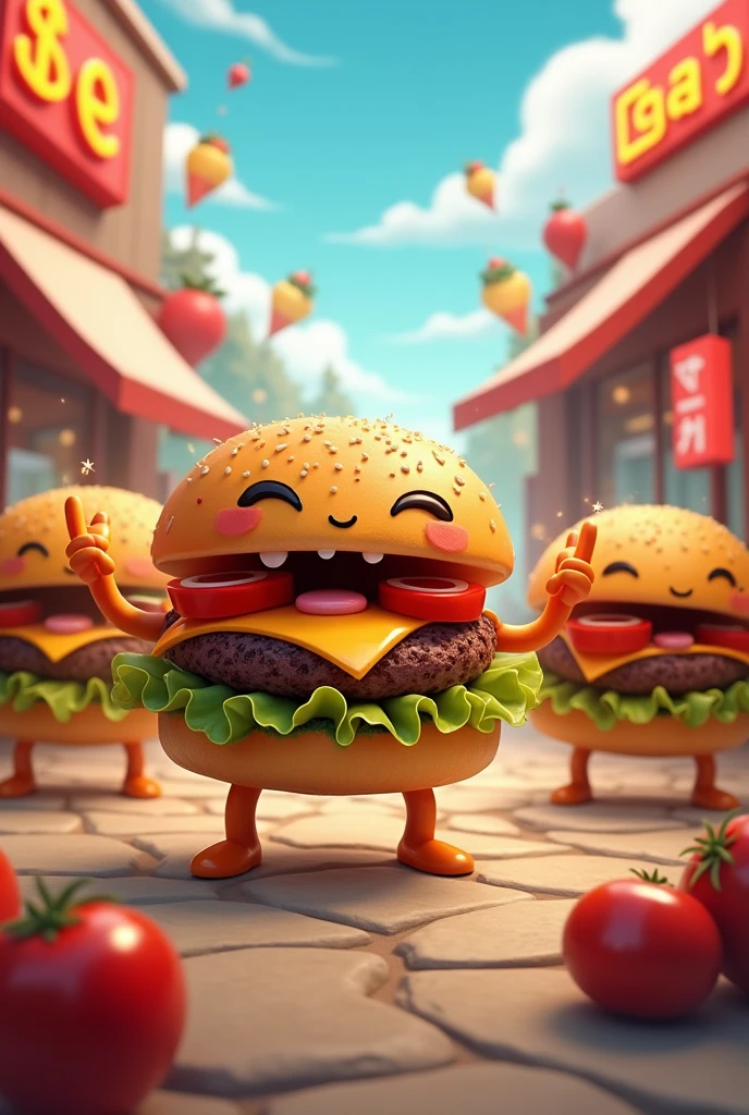 Burger characters