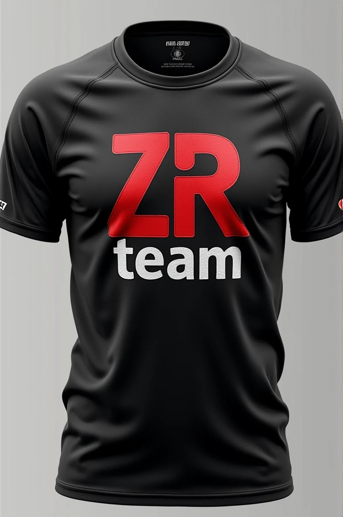 shirt with name "ZR team" written jiu-jitsu front