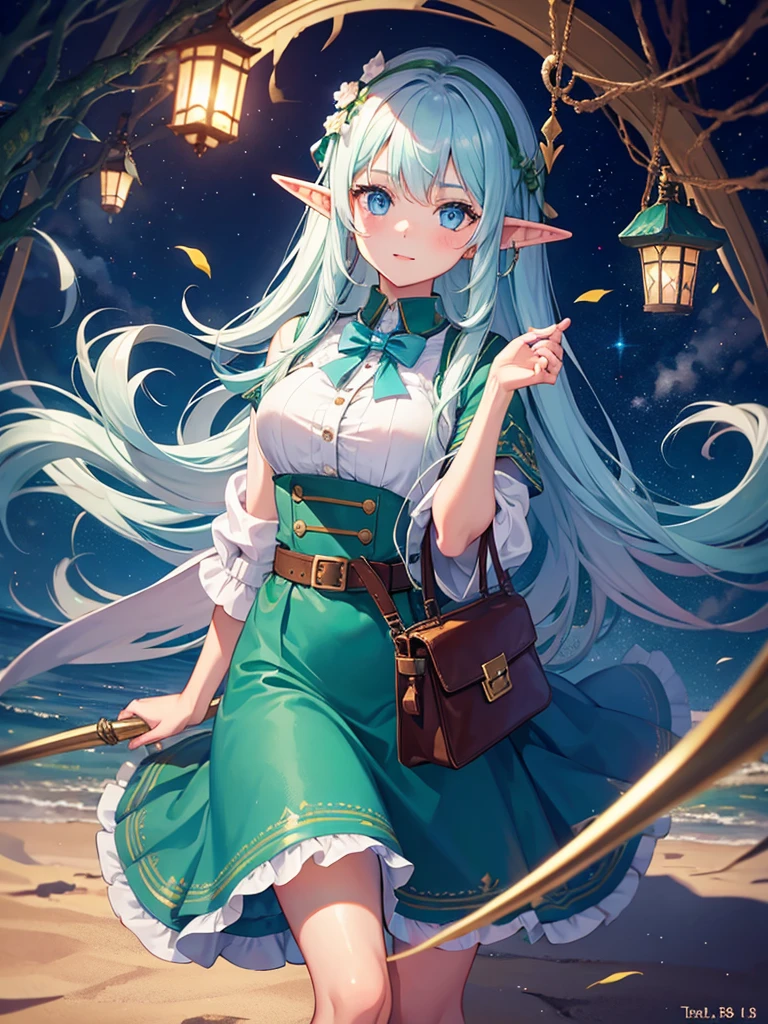 1girl, 18 years old, elf, casual fantasy clothes