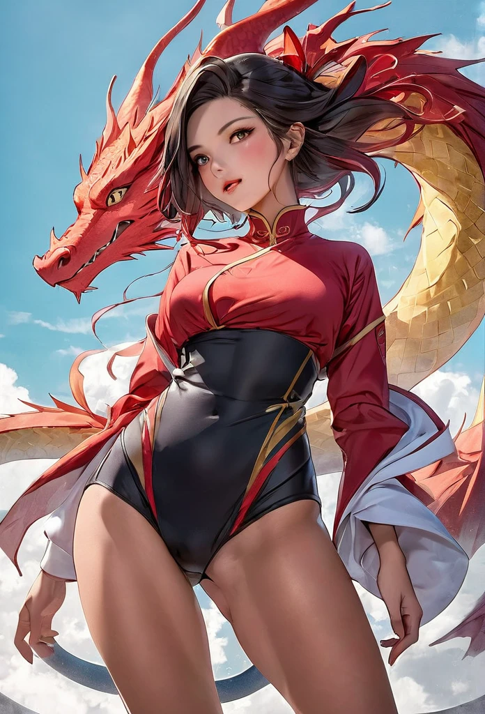 a half-dragon woman