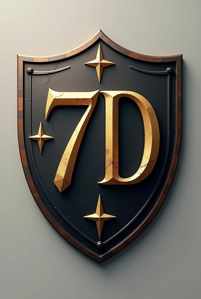 shields say 7D and like a modern and large style with Roman typography and with stars on the sides of the 7D