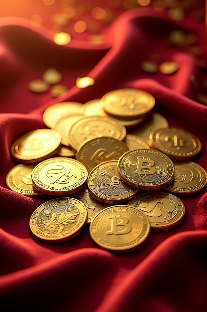 Create a photo of money, beautiful coins