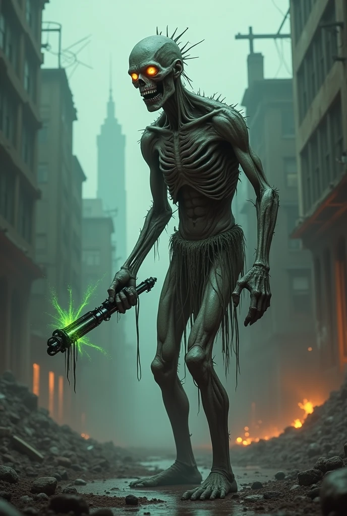 Zombie with vibrator in hand
