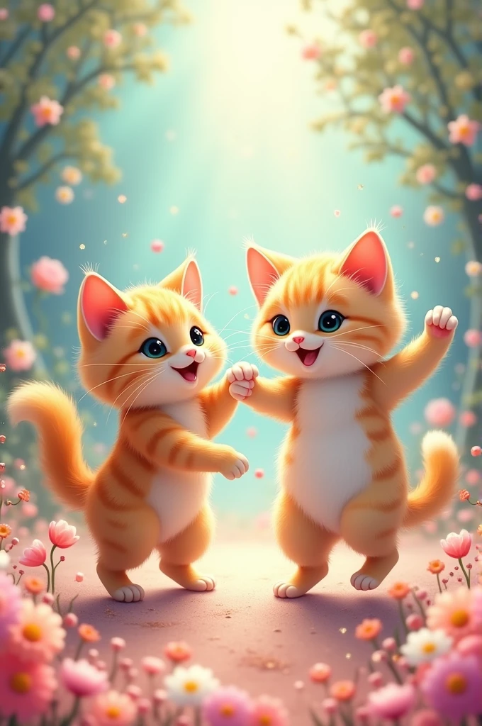Cute cats dancing