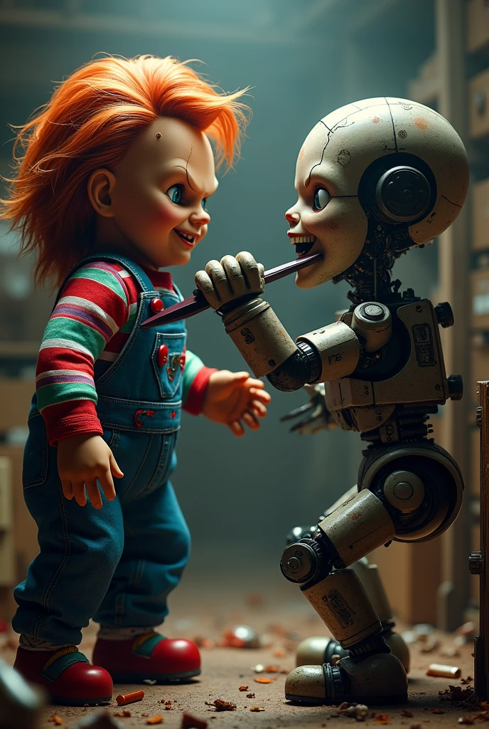 Chucky attacking m3gan