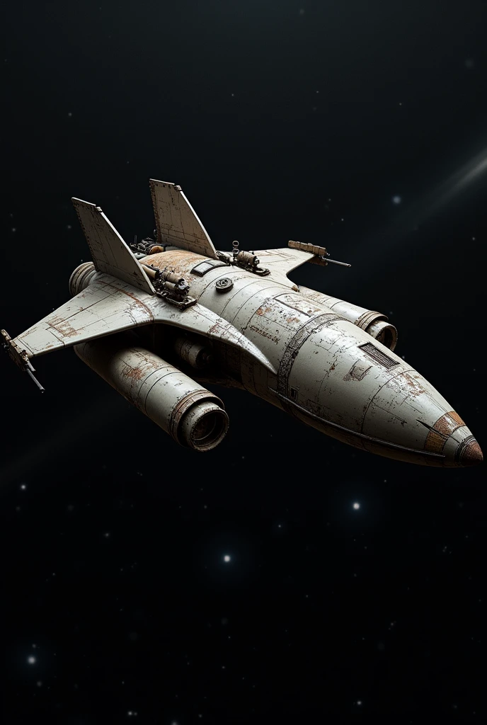 Worn out jet style spaceship 