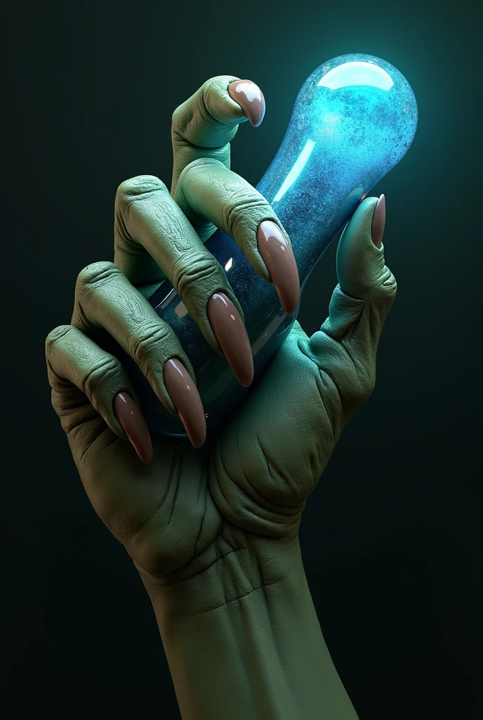 Monster hand with vibrator in hand