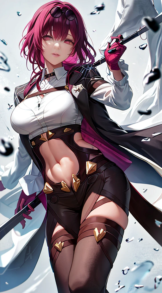 ((younger sister)), Realistically, Highest quality, (((((Exposing the breasts: 1.5)))), ((Super high-leg pants)), (See-through)))), (KafkaHKS)))), Full Body Lesbian, (Showing your belly button), (20 years), ((Above the knee stockings: 1.5)), (Large Breasts: 1.9)))), (Raised : 1.8))))), (((((Spread your legs: 1.8)