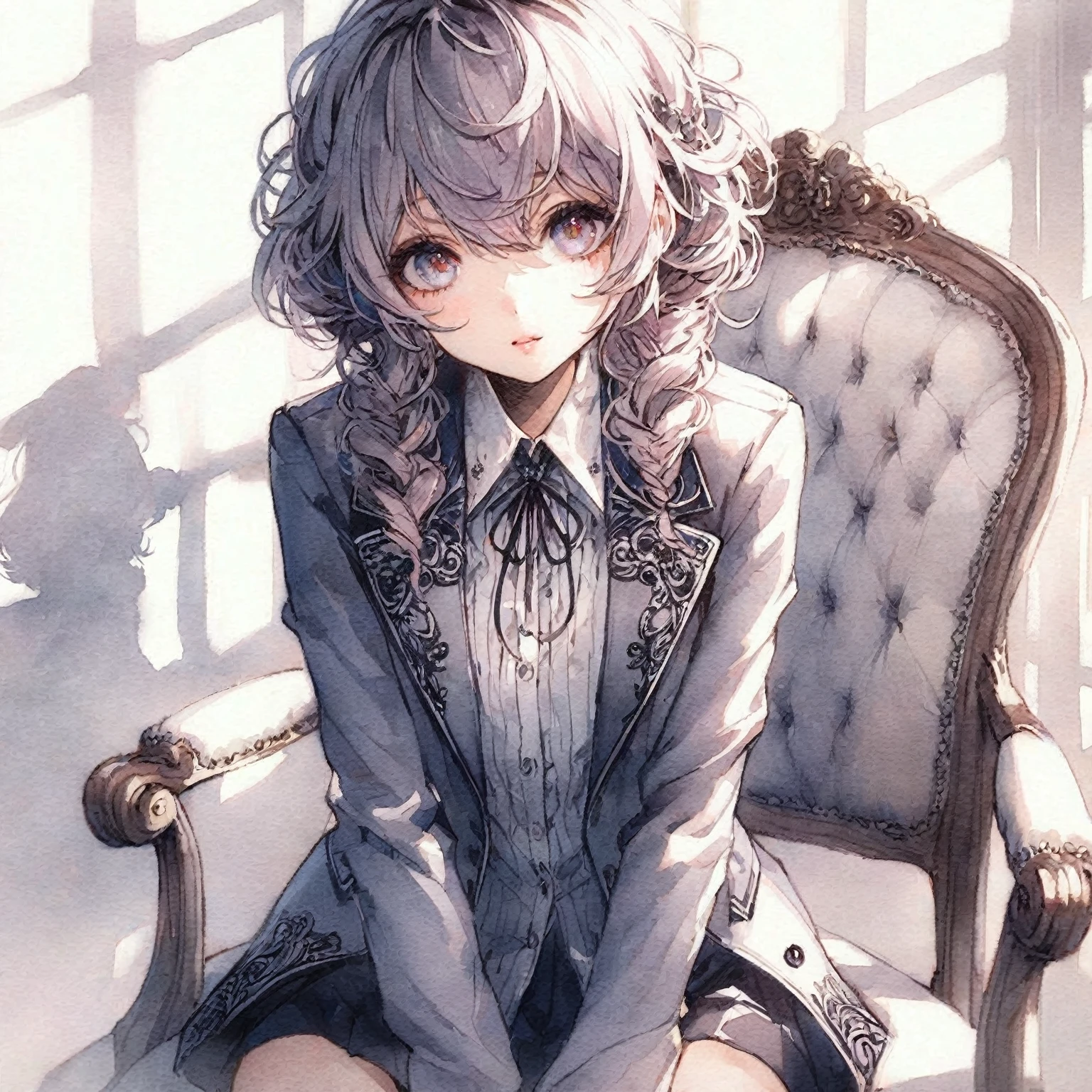 Official art using high-quality hand-drawn watercolor sketch techniques. (best quality,4k,8k,highres,masterpiece:1.2),ultra-detailed,beautiful detailed eyes,A girl with beautiful eyes, everyone, beautiful anime girl, cute anime girl, smooth anime art, anime style, elegant colors, soft lighting, delicate beautiful eyes, very coquettish, (beautiful large breast:1.2), (correct hands:1.2),