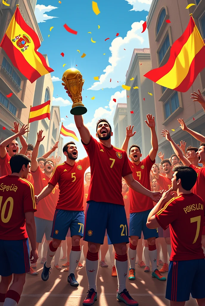 Spain with 5 World Cups