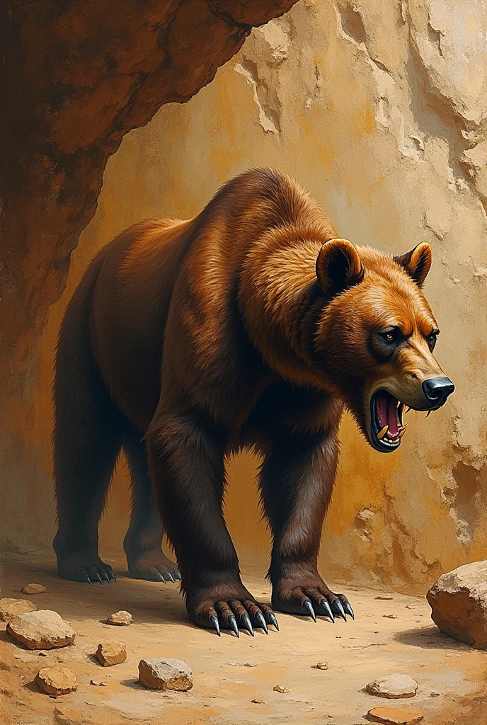Cave painting of a cave bear