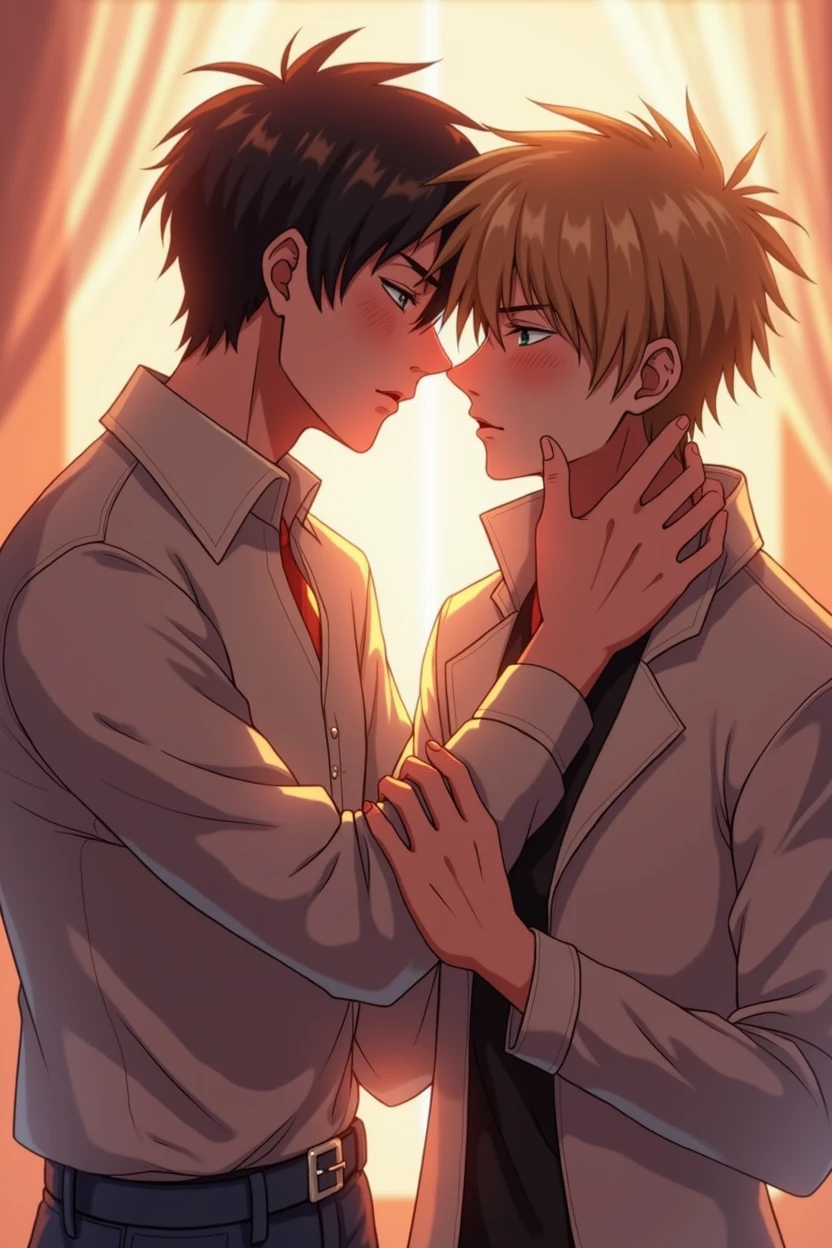 2 anime men having sex, making love