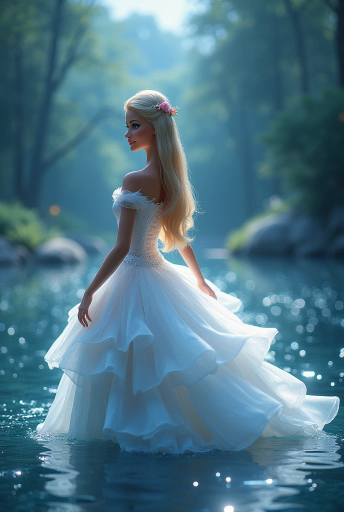 make a wallpaper about barbie&#39;s swan lake animated movie
