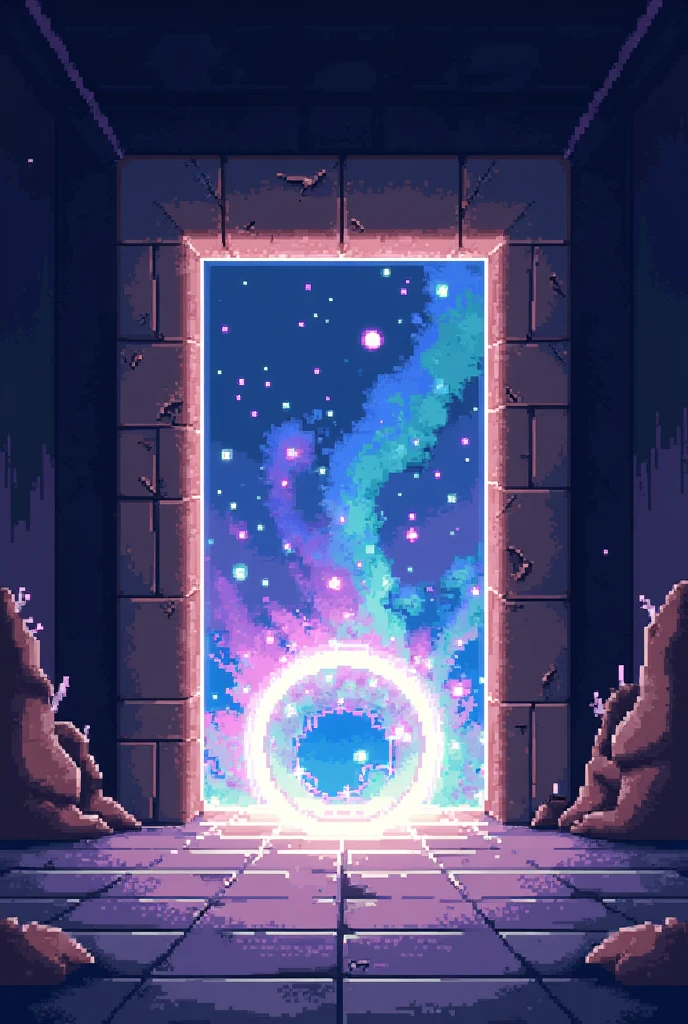 Pixel art 8 bit of a portal