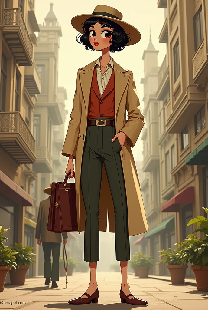 You can create a 2d character in a retro 1930's style
