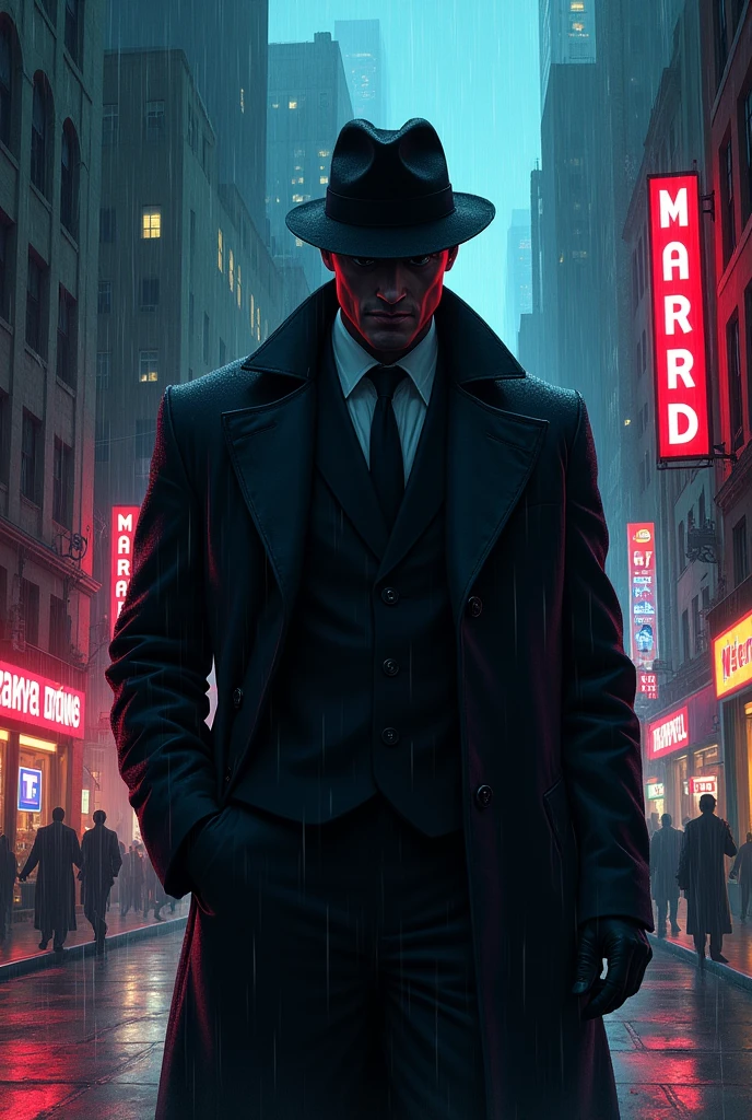 A cover for my detective comic, with that Marvel-type comic style, DC and those