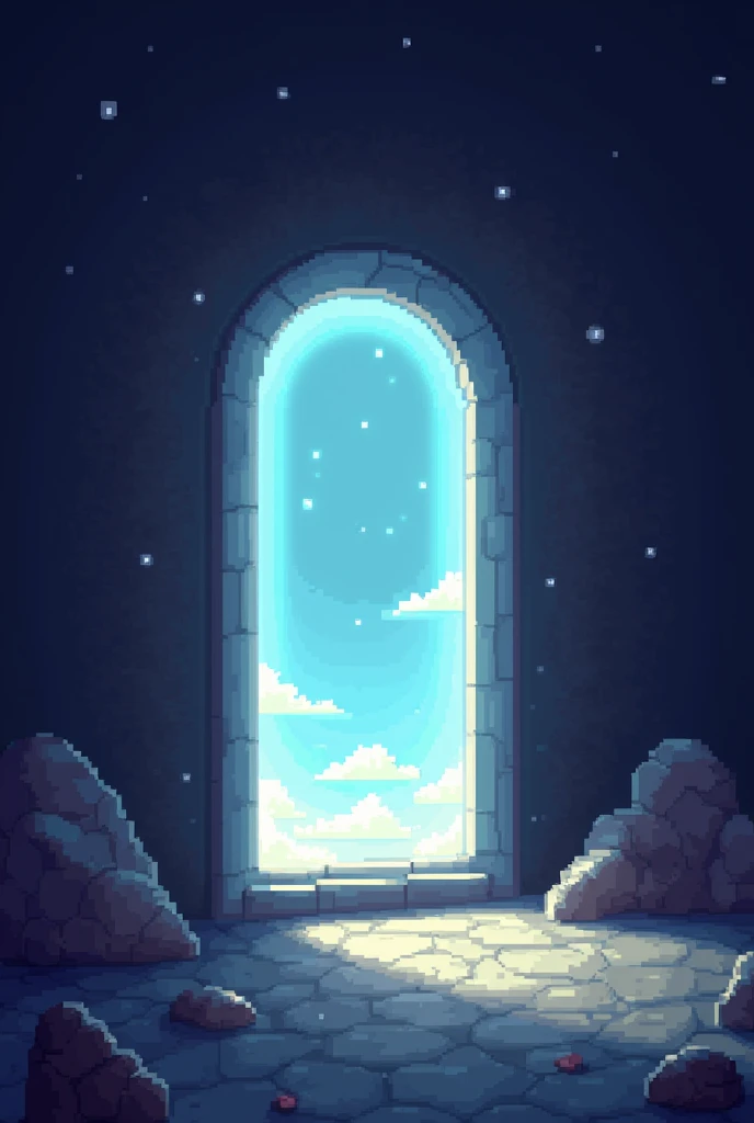 Pixel art 4 bits of a portal