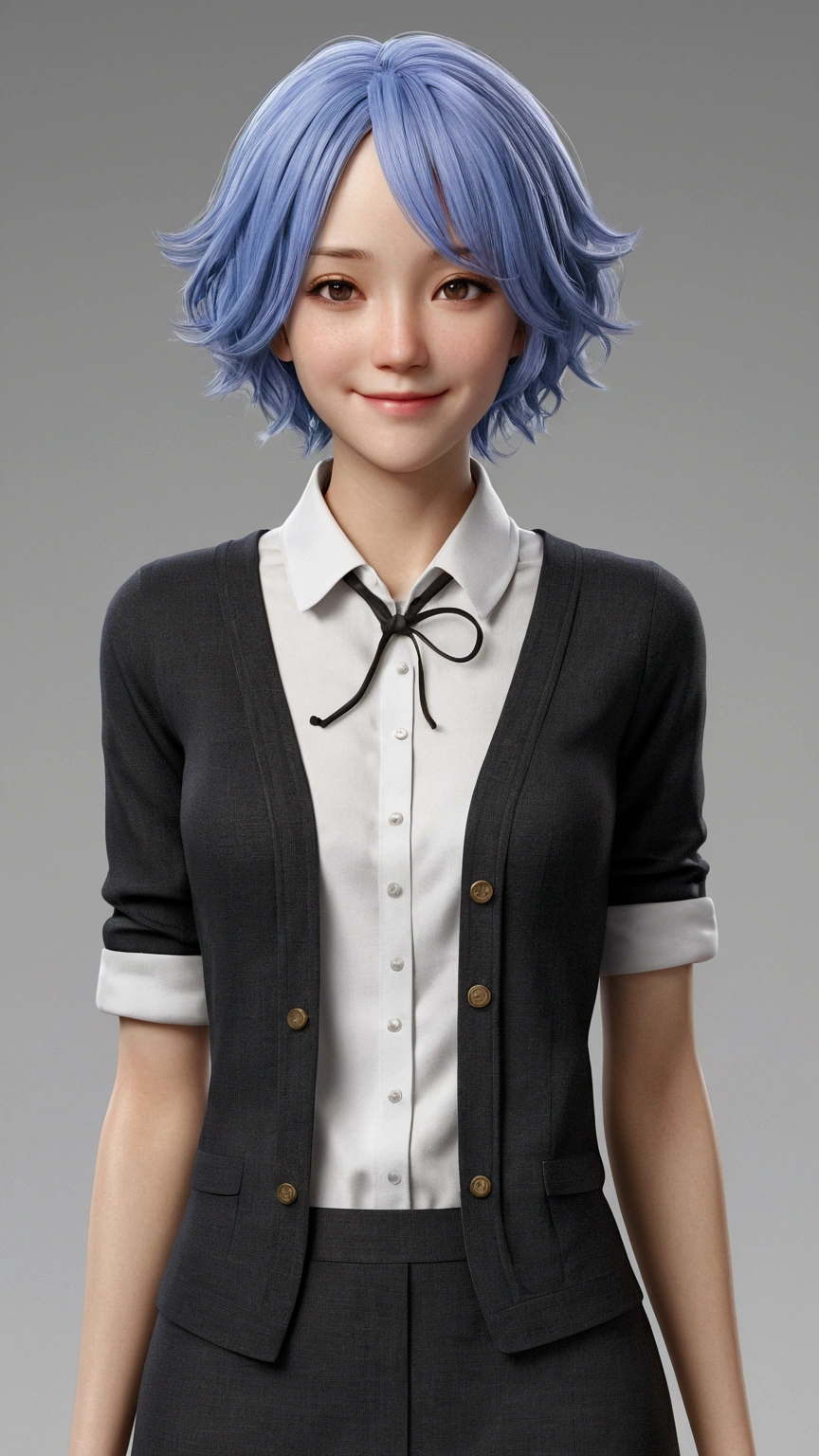 "Create a hyper-realistic, full-body image of Rem from Re
, facing forward, smiling, and standing upright in a real-world setting. Ensure that the image is centered, meticulously detailed, and blends seamlessly with the real world. Ultra-high quality, superb CG, 4K resolution."