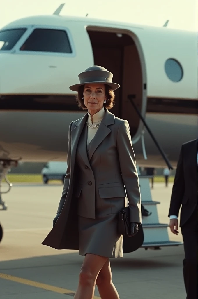 Believe Princess Margaret of England getting off a plane 