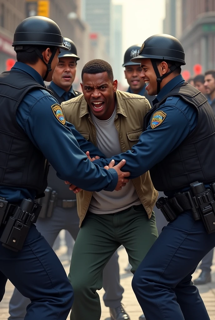 racist person being arrested

