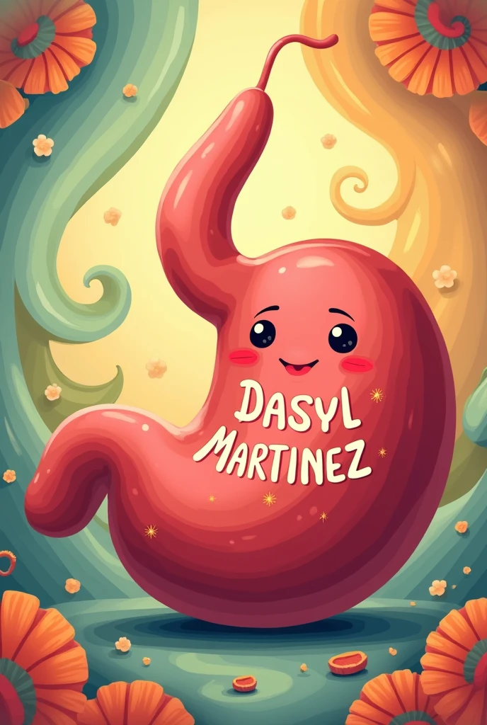 A happy stomach and the word inside Dra Dasyl Martinez