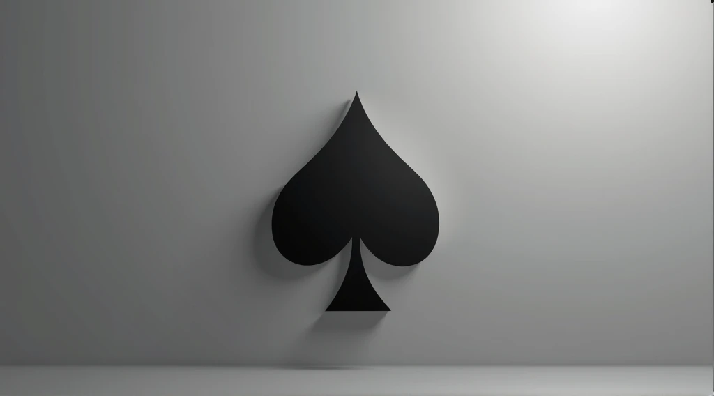 a grey banner with a black ace of spades logo