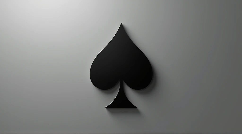 a grey banner with a black ace of spades logo