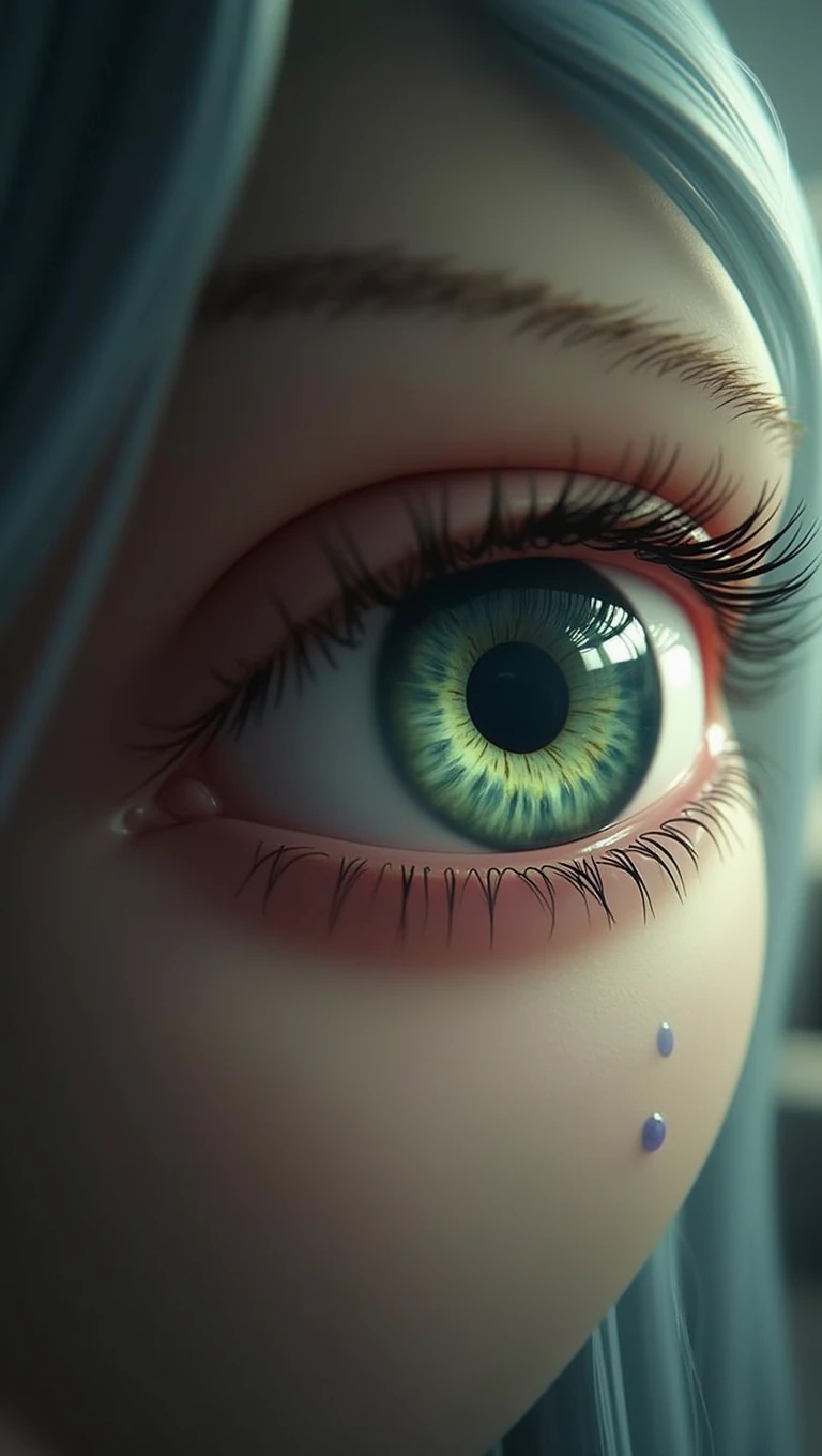 Winking eye video