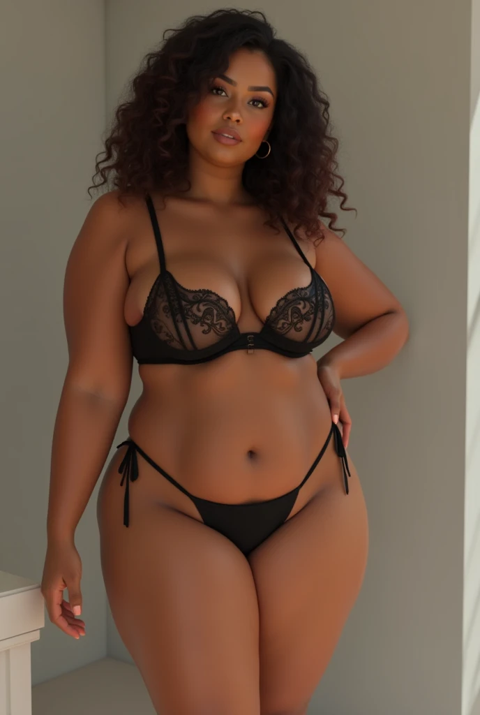 y chubby woman in underwear
