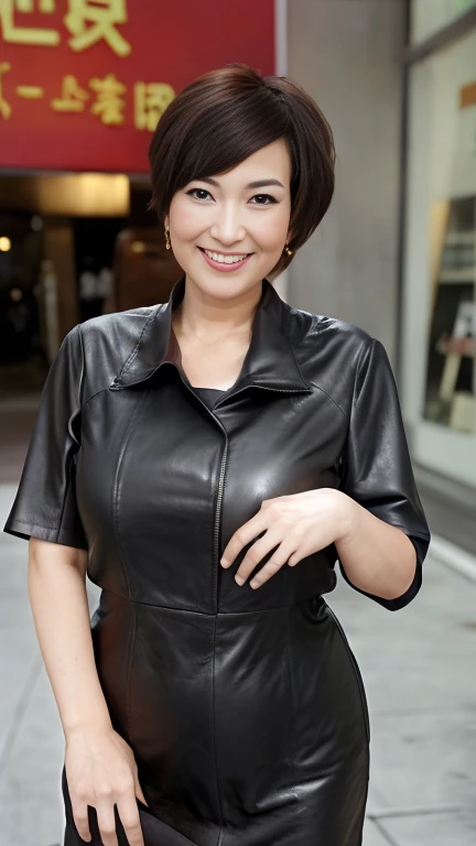 


最high quality, 8k, Vibrant, Sharp focus, high quality, High resolution, Middle-aged women, Mature Woman, 40 years old, (Whole Body Ezbian), (High heels face detail, Highly detailed eyes, Plump figure、Plump face、((big 1.6))、(((Large Breasts)))、((Black leather clothing))、Random Hairstyles、A kind smile、(Busy Street)、Glamorous city、((Leather Fashion))、