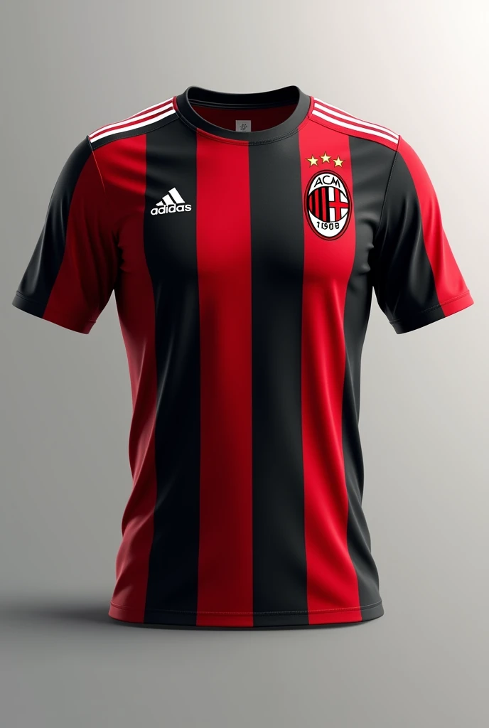 Make the ac milan shirt with 6 stars on its crest