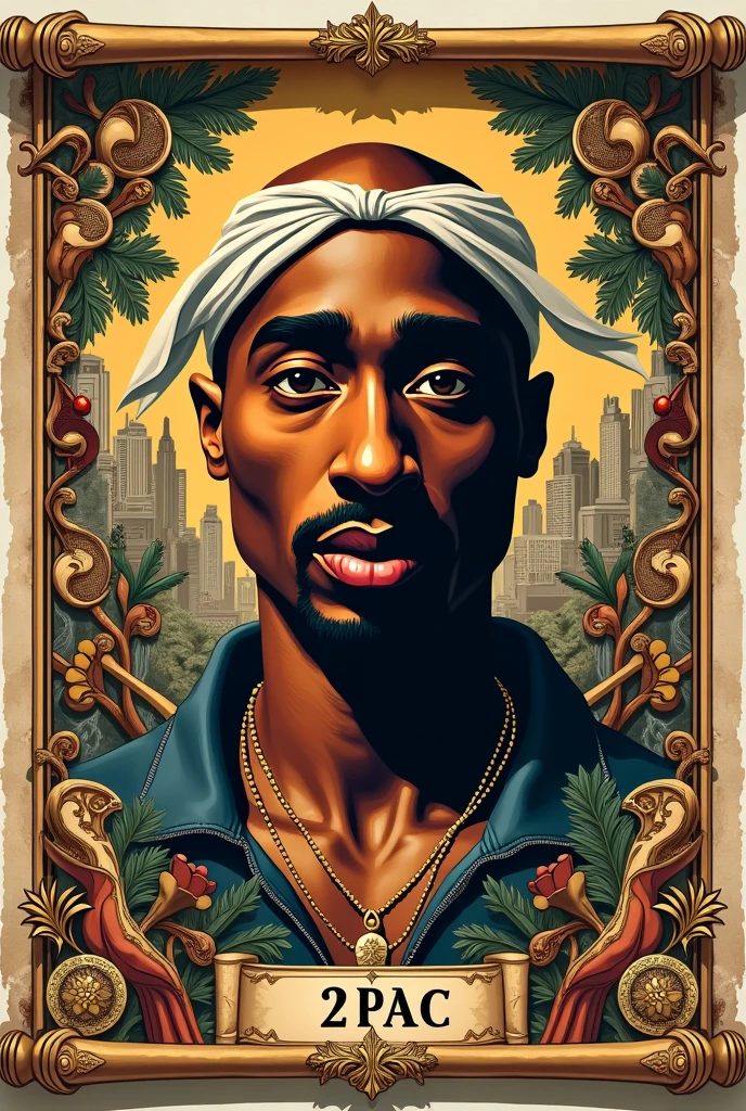 make an illuminated scroll about rapper 2pac