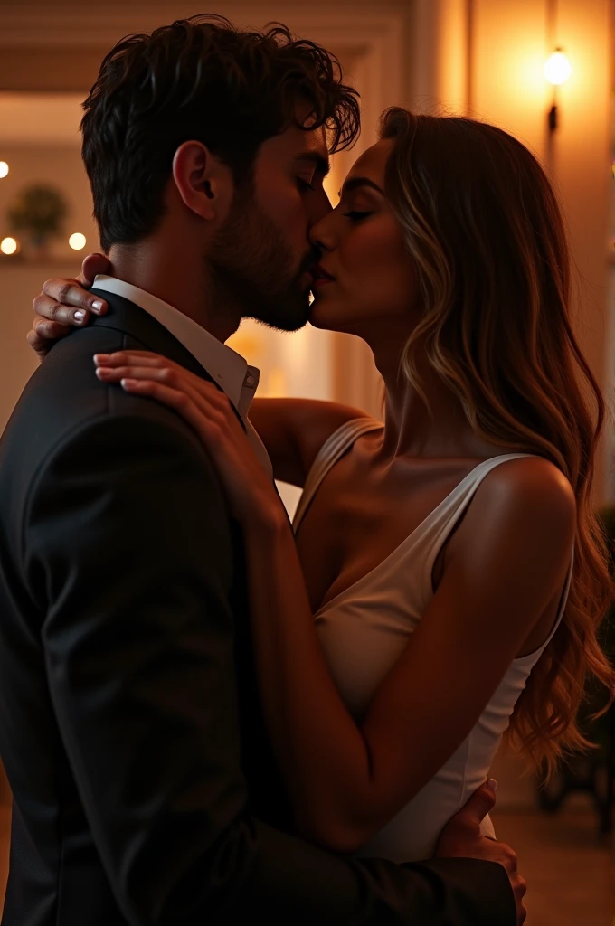 Make a 30 year old woman kiss a guy on the mouth