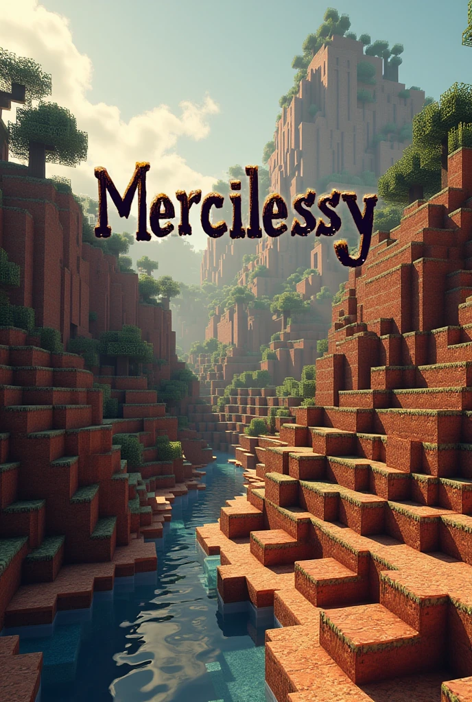 Minecraft y ponele un texto que diga Mercilessy